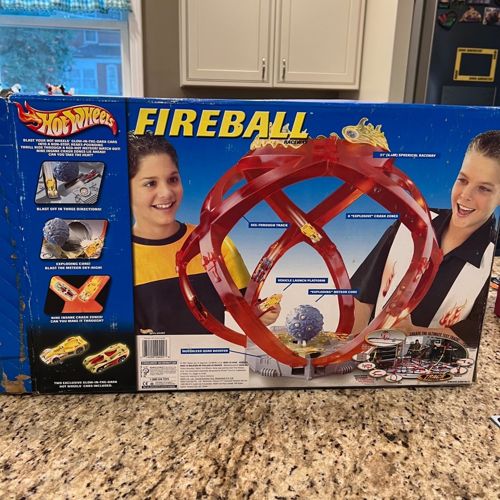 Hot Wheels Fireball Raceway Motorized Track Set 21 Ft 2001 Mattel no cars. - Picture 4 of 6